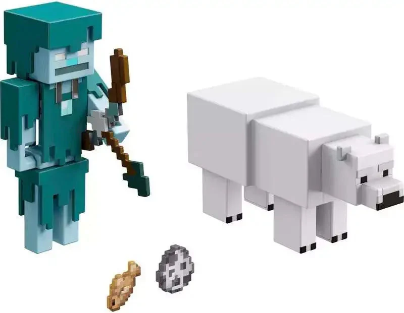 Minecraft Stray Vs Polar Bear 3.25" Action Figure Set - Image 3
