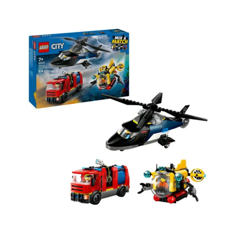 60462 Helicopter, Fire Truck & Sub.. V29