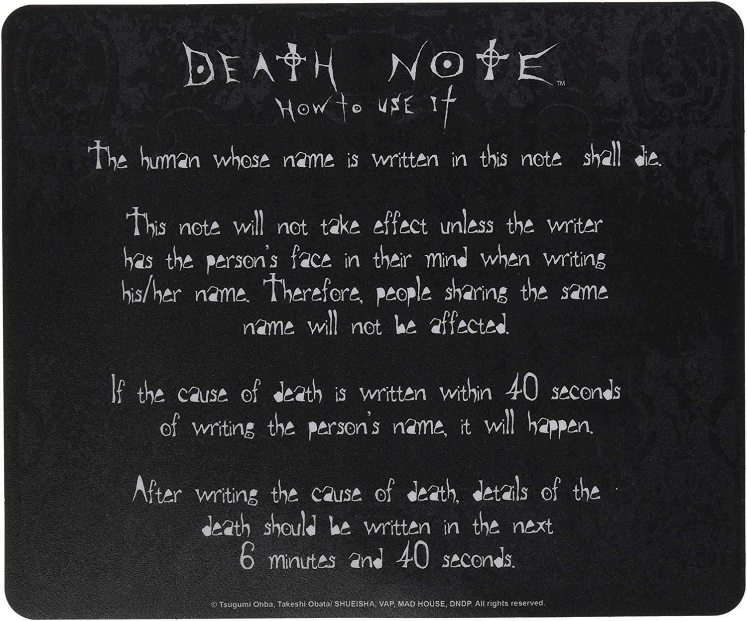 ABYstyle - DEATH NOTE - Mouse Pad - Rules