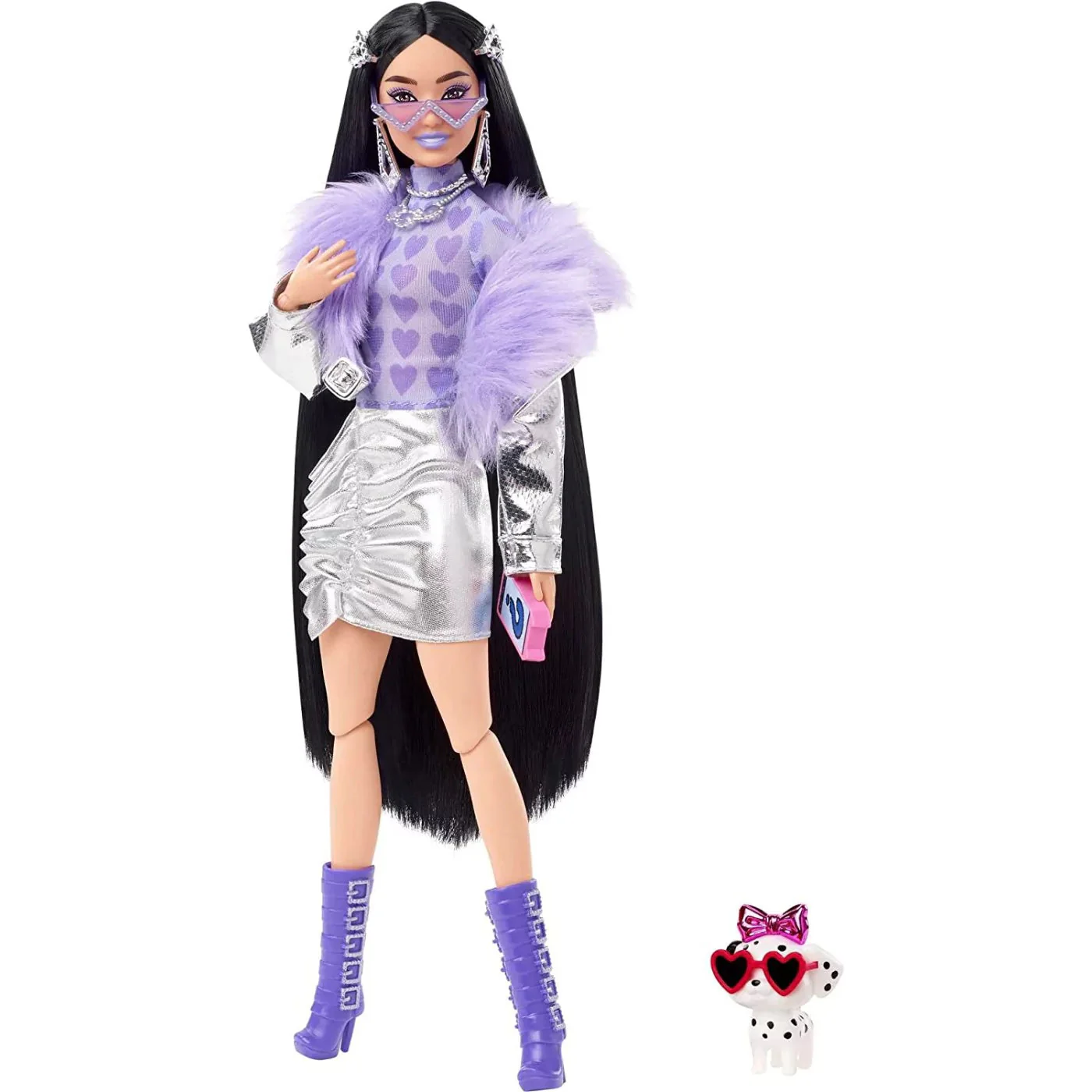 Barbie Extra Doll Purple Fur And Boots - Image 4