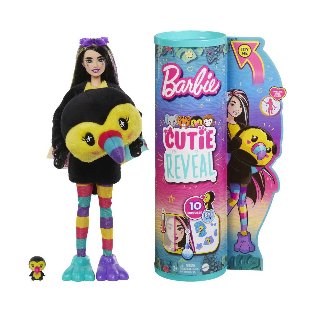Barbie Cutie Reveal Barbie Jungle Friends Series - Toucan
