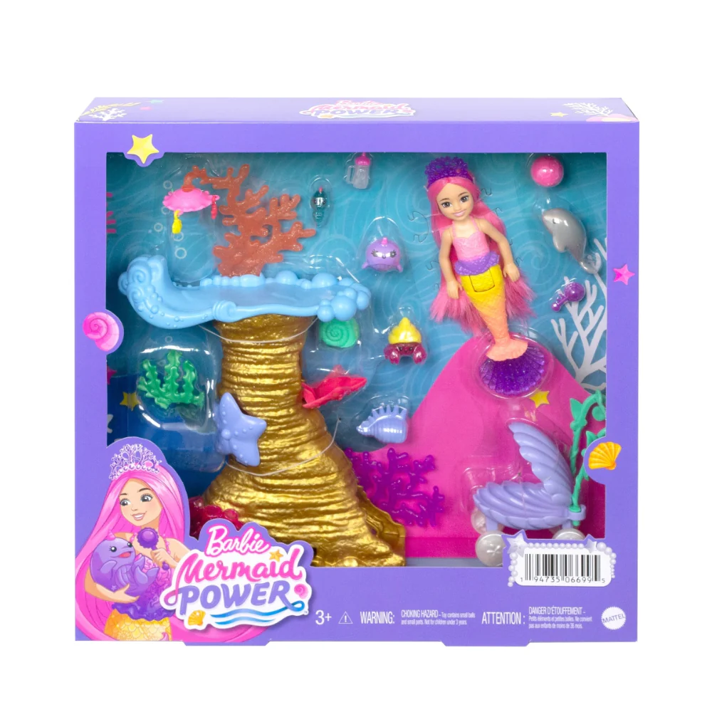 Barbie Mermaid Power Chelsea Mermaid Doll with Pets Playset