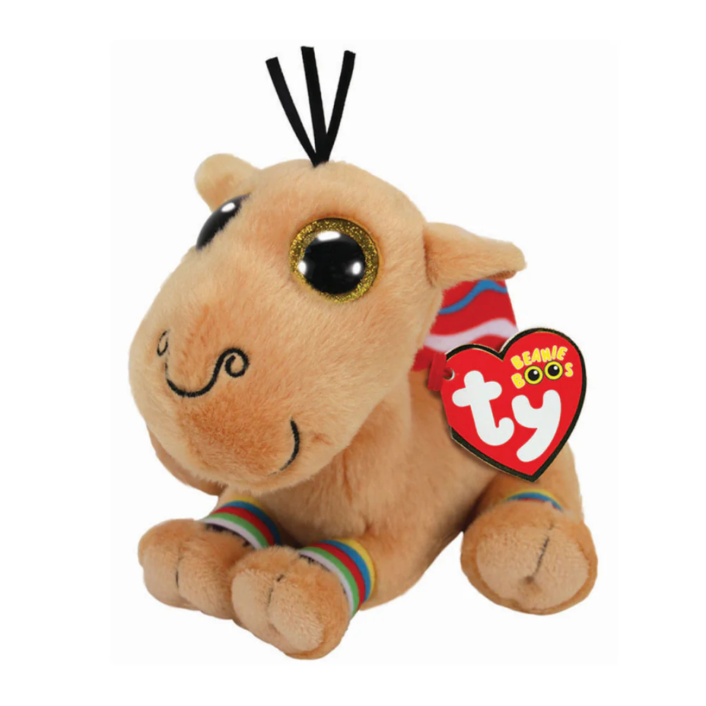 TY BEANIE BOOS CAMEL JAMAL BROWN CLIP
