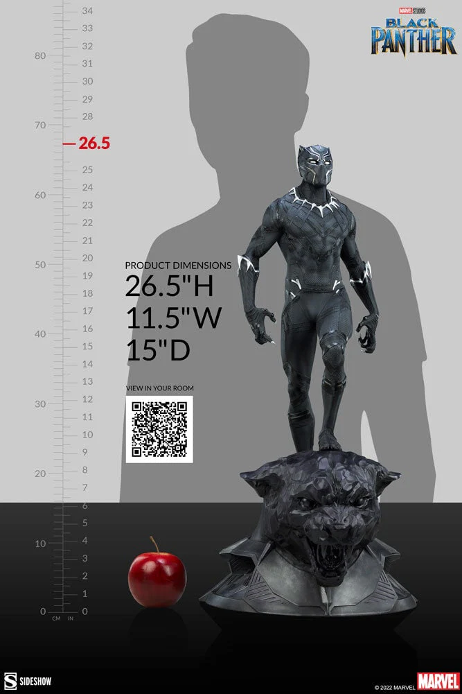Black Panther Premium Format 1/4 Scale Statue by Sideshow Collectibles - Image 5