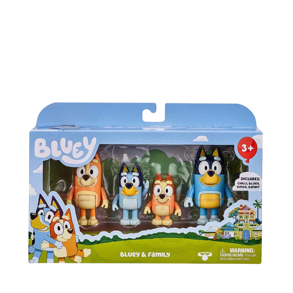 Bluey S1 Figure 4 Family Pack By Moose Toys