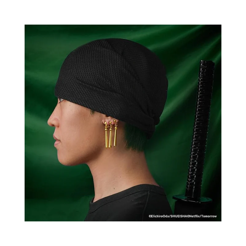 One Piece Zoro Bandana & earing set By Cinereplica - Image 3