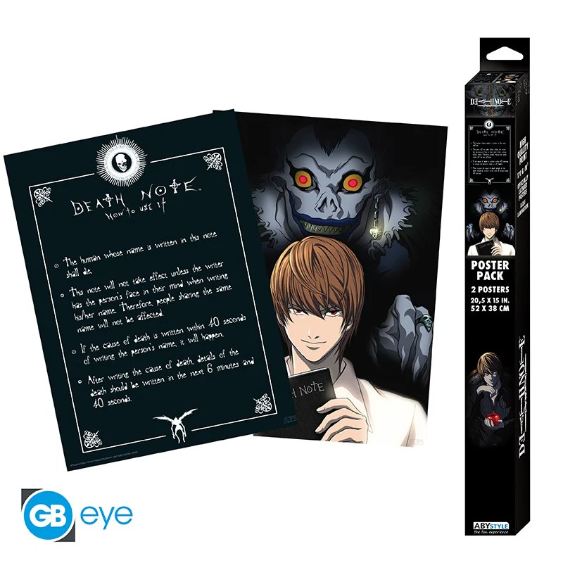 DEATH NOTE - Set 2 Chibi Posters - Light & Death Note (52x38