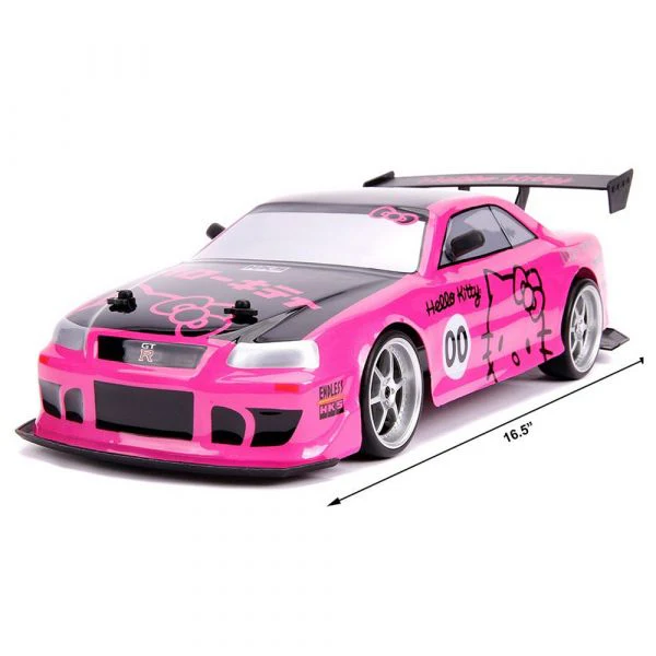 Hello Kitty Drift Nissan Skyline GT Remote Control Race Car - Image 3