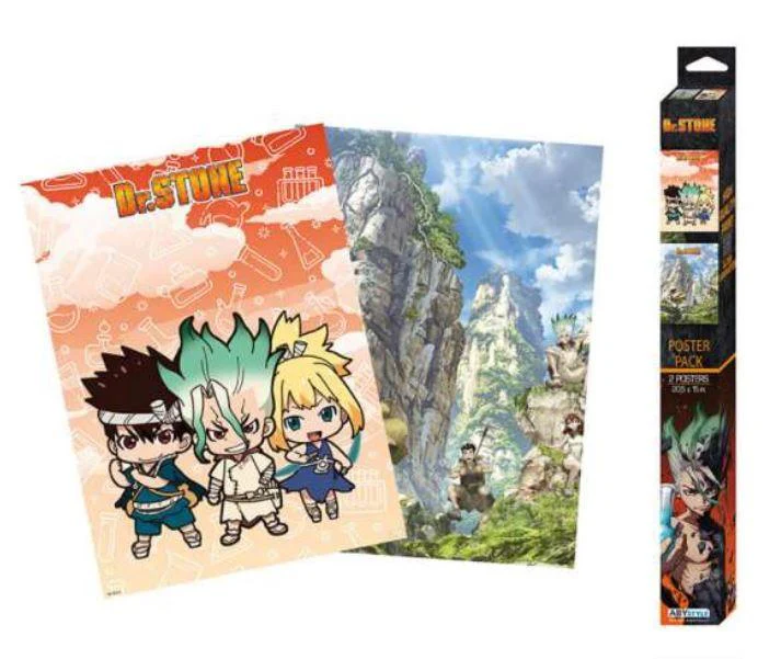DR STONE - Set 2 Chibi Posters - Artworks (52x38) x4