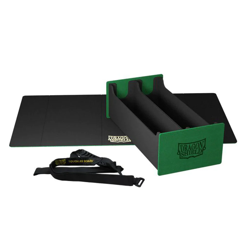 Dragon Shield: Magic Carpet XL - Double Deck Tray & Playmat (Green & Black) - Image 2
