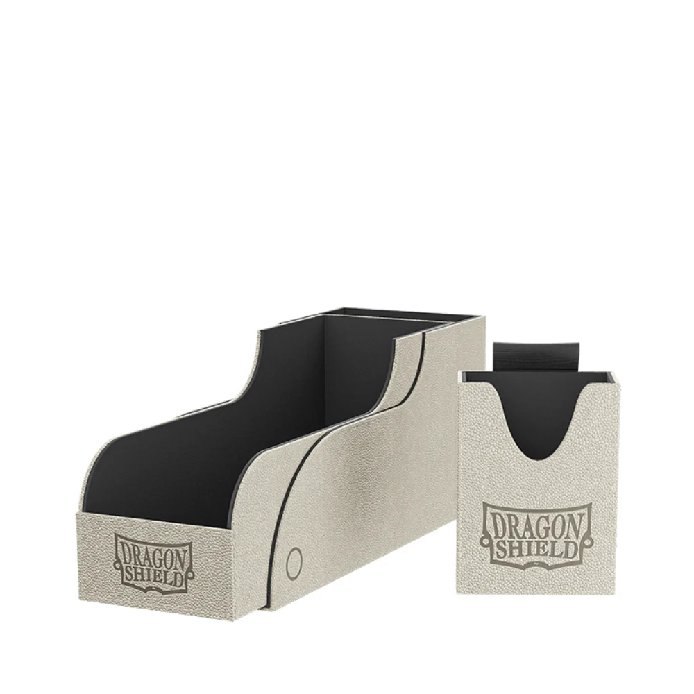 Dragon Shield Nest Box+ 300 Light Grey and  Black Deck Box by Arcane Tinmen