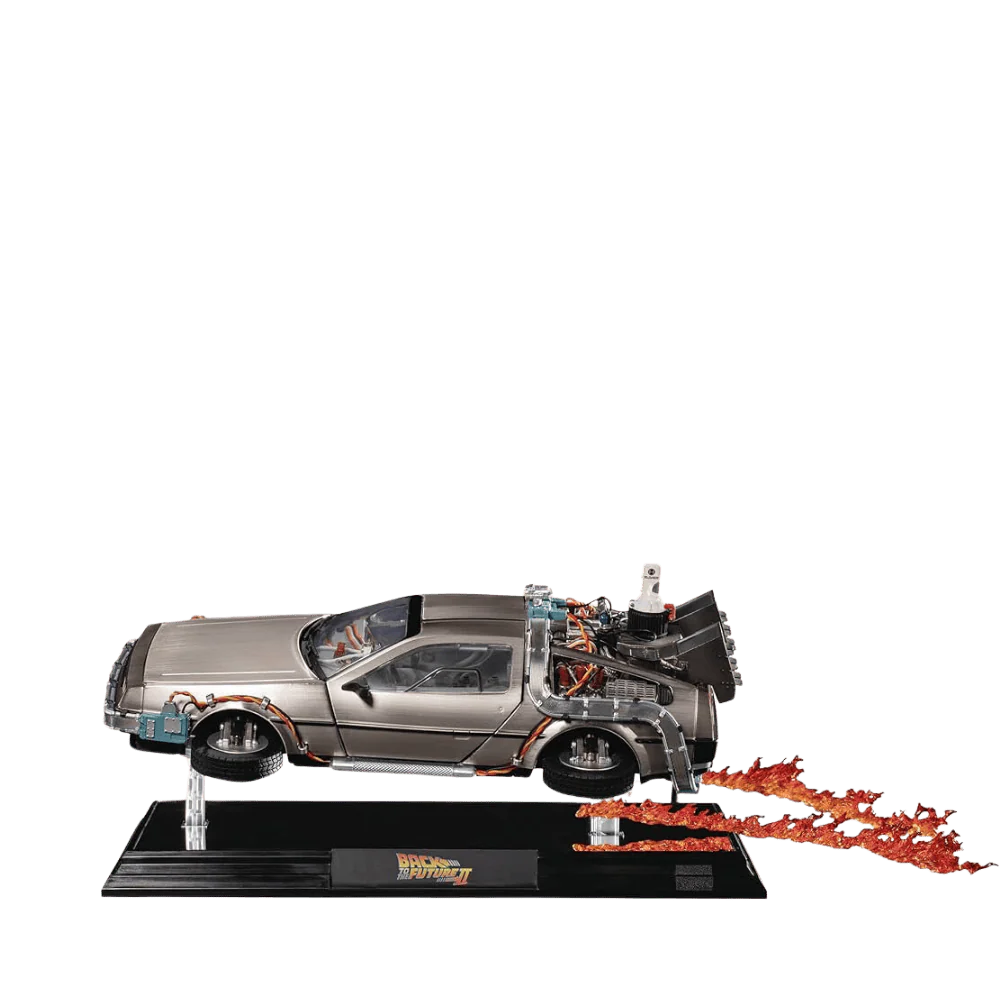 Back to the Future Part II Egg Attack Floating EAF-005DX Floating DeLorean (Deluxe Ver.) By Beast Kingdom