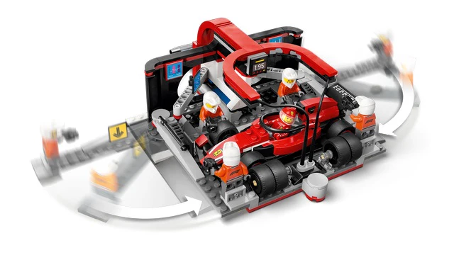 F1 Pit Stop & Pit Crew with Ferrari Car Lego Creator By Lego - Image 3