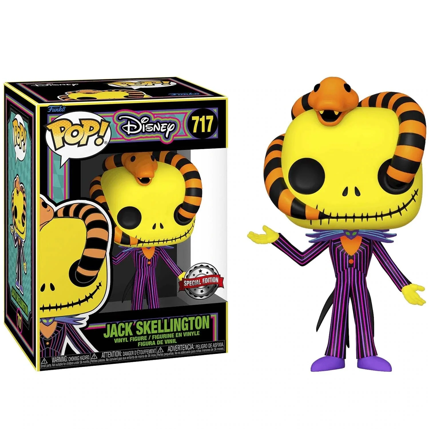 Funko Exc : Disney NBC- Jack (Snake)(Blacklight)(Exc) - Image 2