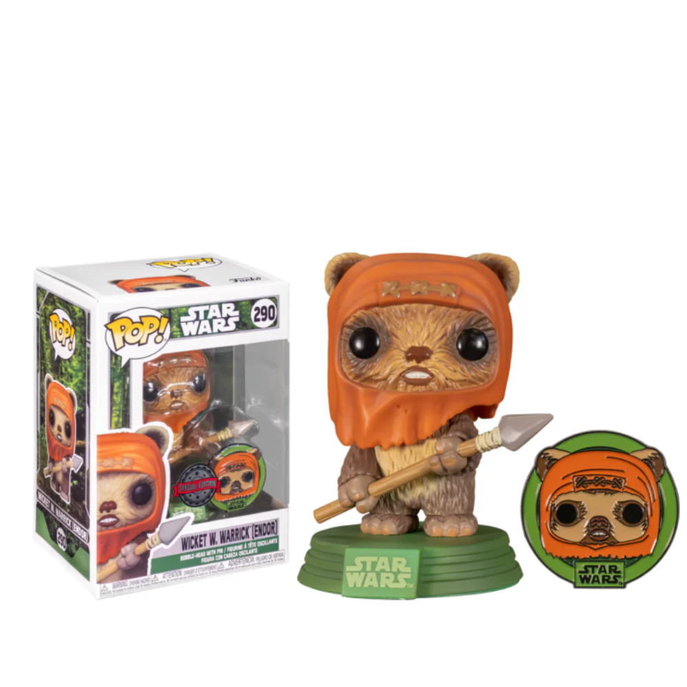 Funko Exc : Star Wars ATG - Wicket W. Warwick with Pin