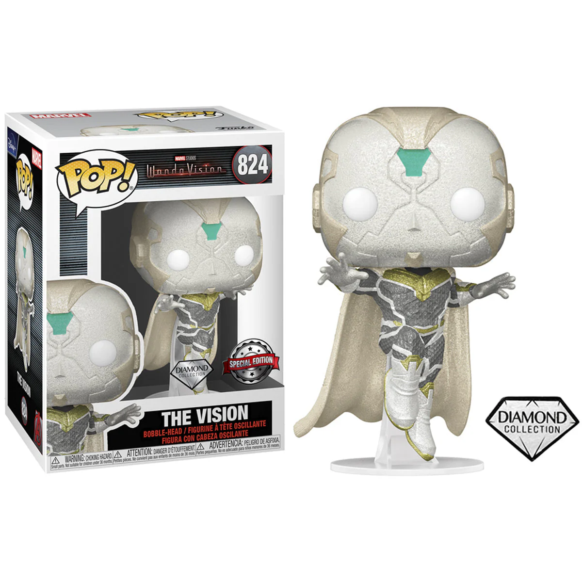 Funko Exc : Wanda Vision - The Vision  (DIAMOND GLITTER COLLECTION) (824) - Image 2