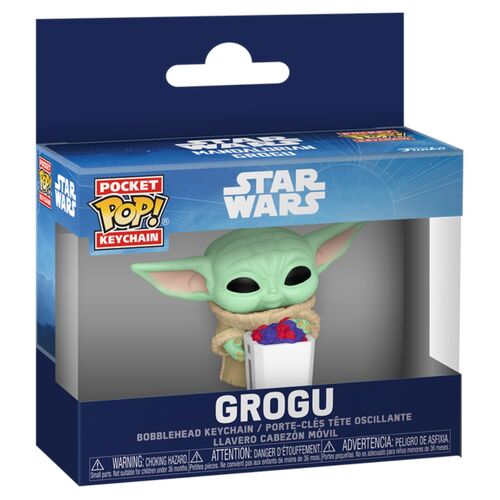 Funko Pocket Pop! Keychain: Mandalorian & Grogu S2 - Grogu with Popcorn - Image 2