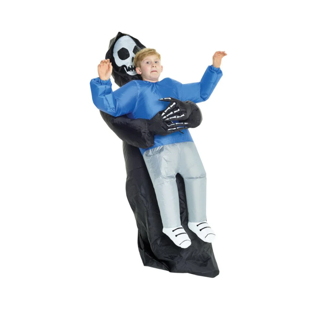 Grim Reaper Pick Me Up Inflatable Costume for Kids by Morphsuits