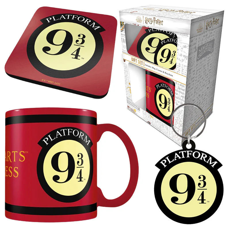 HARRY POTTER - PLATFORM 9 3/4 GIFT SET (MUG, COASTER & KEYCH By Pyramid - Image 2