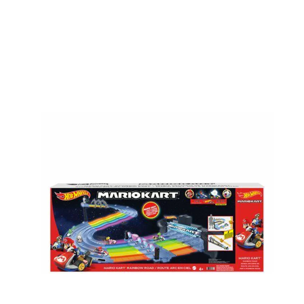 Hot Wheels Mario Kart Rainbow Road Track Set