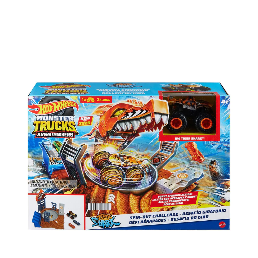 Hot Wheels Monster Trucks Arena Smash Spin-out Challenge Playset