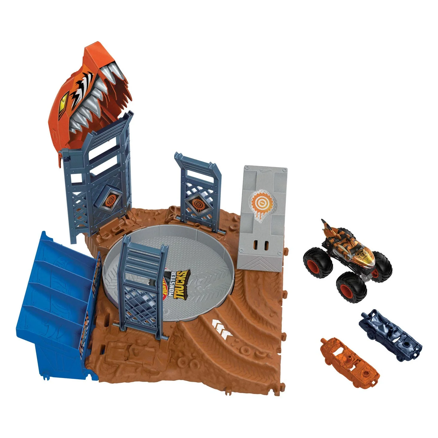 Hot Wheels Monster Trucks Arena Smash Spin-out Challenge Playset - Image 3
