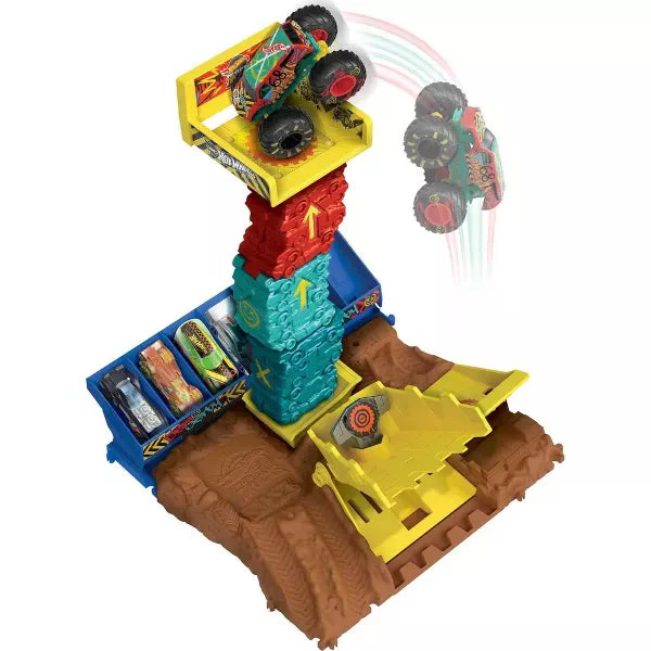Hot Wheels Monster Trucks Arena Smashers Demo Derby Car Jump Challenge - Image 2