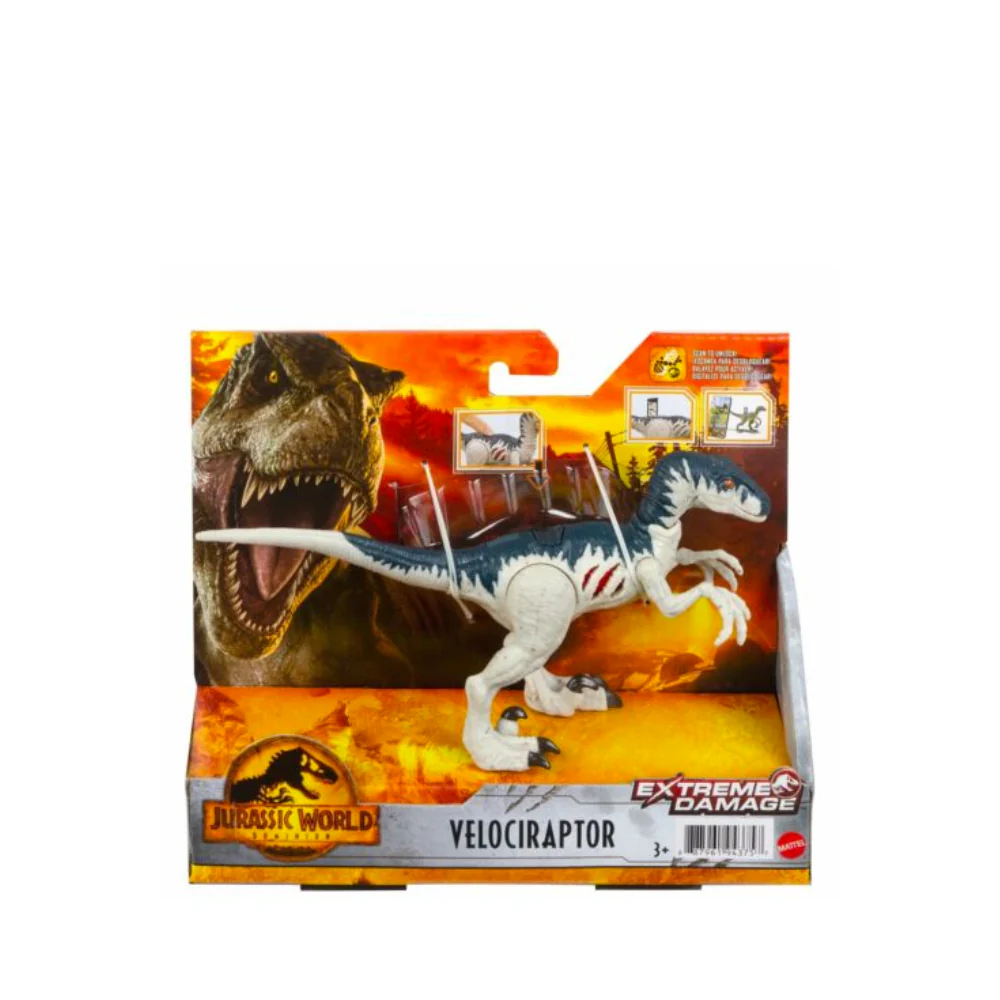 JW Dominion Extreme Damage Velociraptor Dinosaur