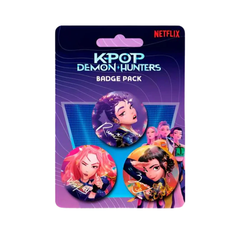 K-Pop Demon Hunters Badge Pack 3Pcs By Pyramid