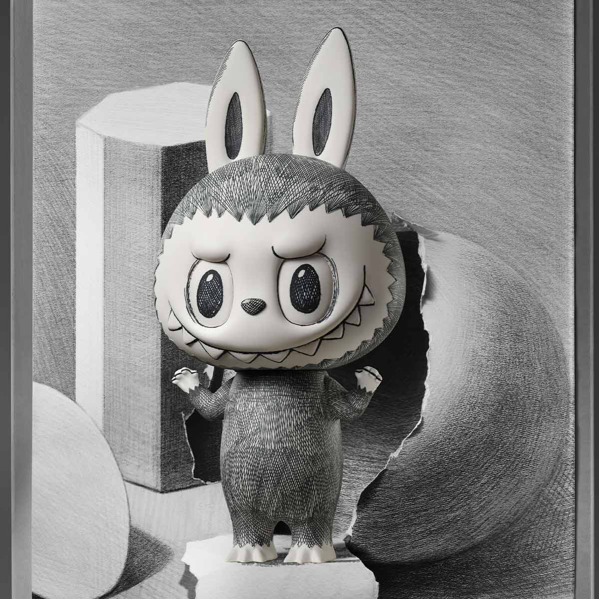 Mega Labubu Sketch 400% Figure By Pop Mart - Image 4