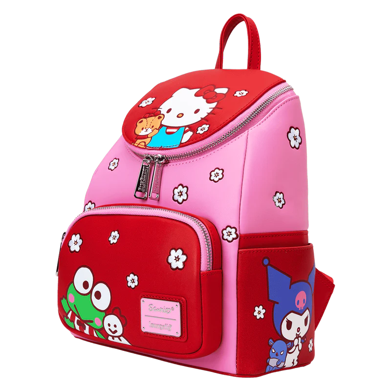 Loungefly Leather: Sanrio Hello Kitty and Friends Color Block Mini Backpack - Image 2