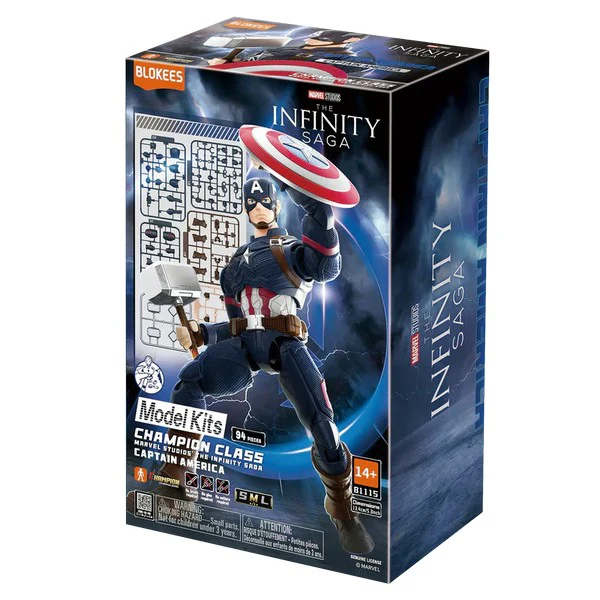 Marvel Champion Class Captain America Action Figure Construction Toys by Blokees - Image 4