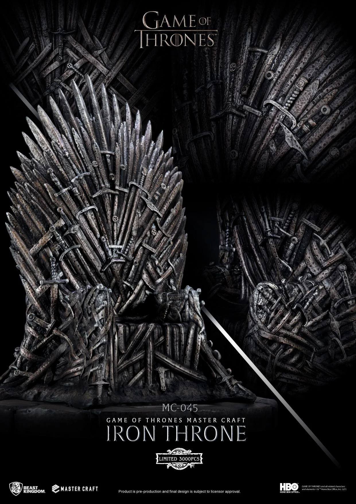 Game of Thrones Iron Throne Master Craft Statue by Beast Kingdom (MC-045) - Image 3