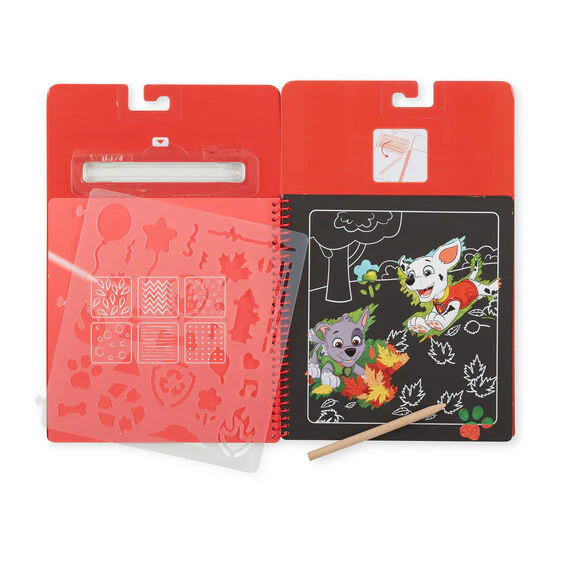 Melissa and Doug Paw Patrol Scratch Art Pad - Marshall - Image 2