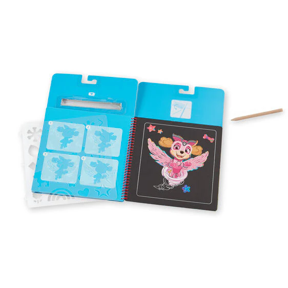 Melissa and Doug Paw Patrol Scratch Art Pad - Skye - Image 2