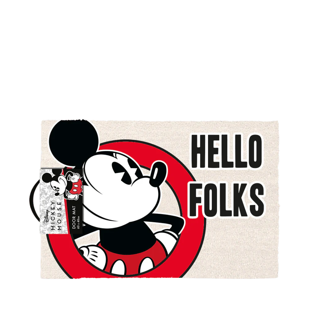 MICKEY MOUSE - HELLO FOLKS (DOORMAT) BY PYRAMID