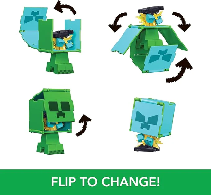 Minecraft Flippin' Figures CREEPER + CHARHE CREEPER By Mattel - Image 2