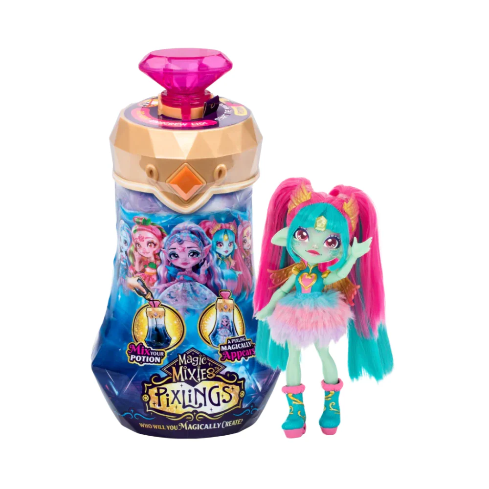 Magic Mixies Pixlings S1 W2 DOLL TEAL By Moose Toys
