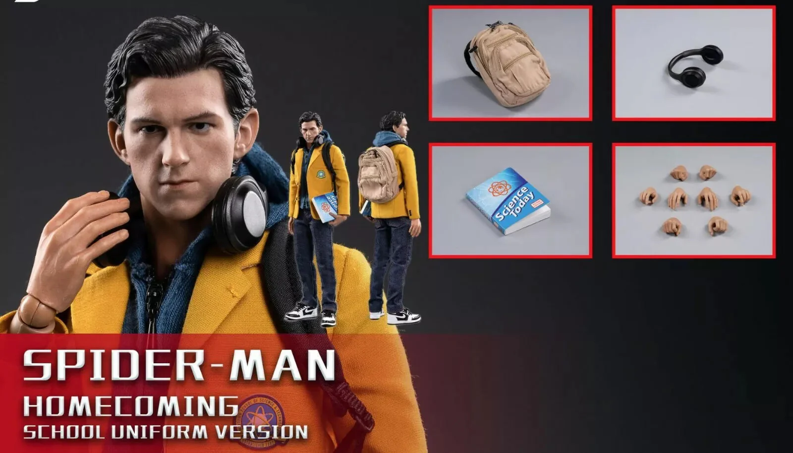 Marvel Spider Man School Uniform Action Figure By Hot Toys - Image 2