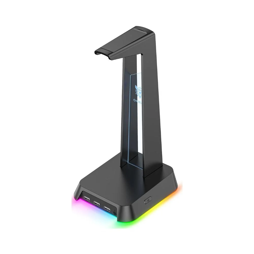 Onikuma : Black Headset Stand with RGB Light - Image 2