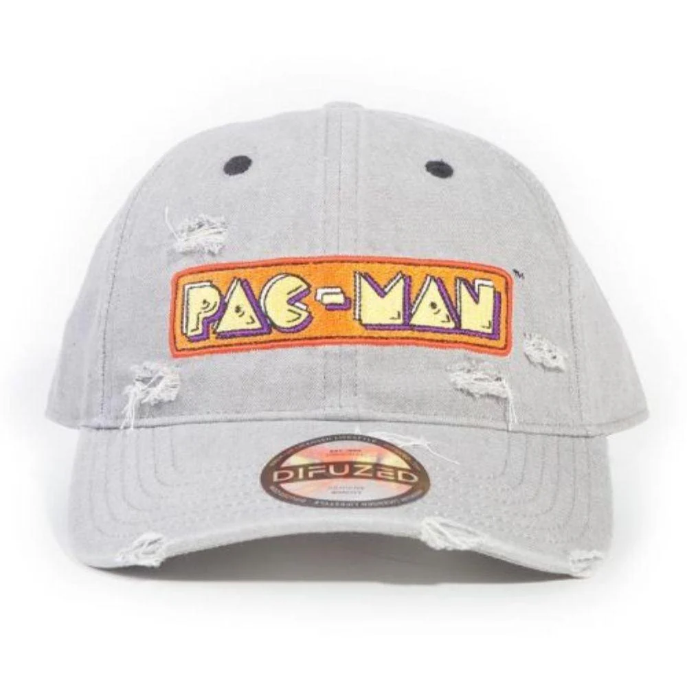 Pac-man Logo Denim Adjustable Cap by Difuzed