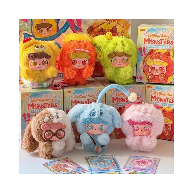 Q.Kid Emotional Hairy Monsters Series Earphone Bag - Plush Pendant By Jotoys (1pc Random) - Image 2