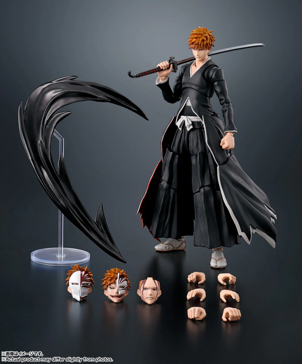 Bleach Ichigo Kurosaki (Getsugatensho Ver.) S.H.Figuarts Action Figure By Bandai Tamashii - Image 2