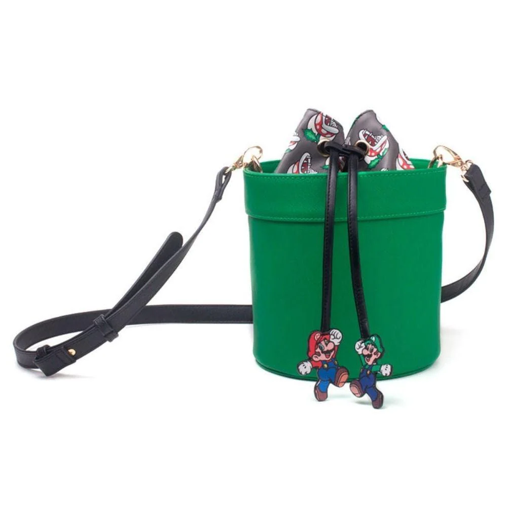 Super Mario - Shaped Pipe Lady Drawstring Shoulderbag