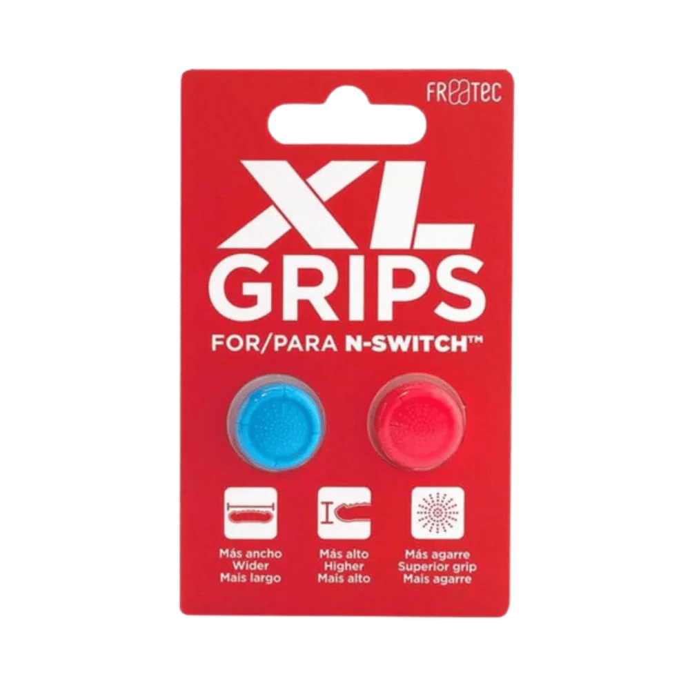 Nintendo Switch Grips Pro XL - Neon Blue / Neon Red