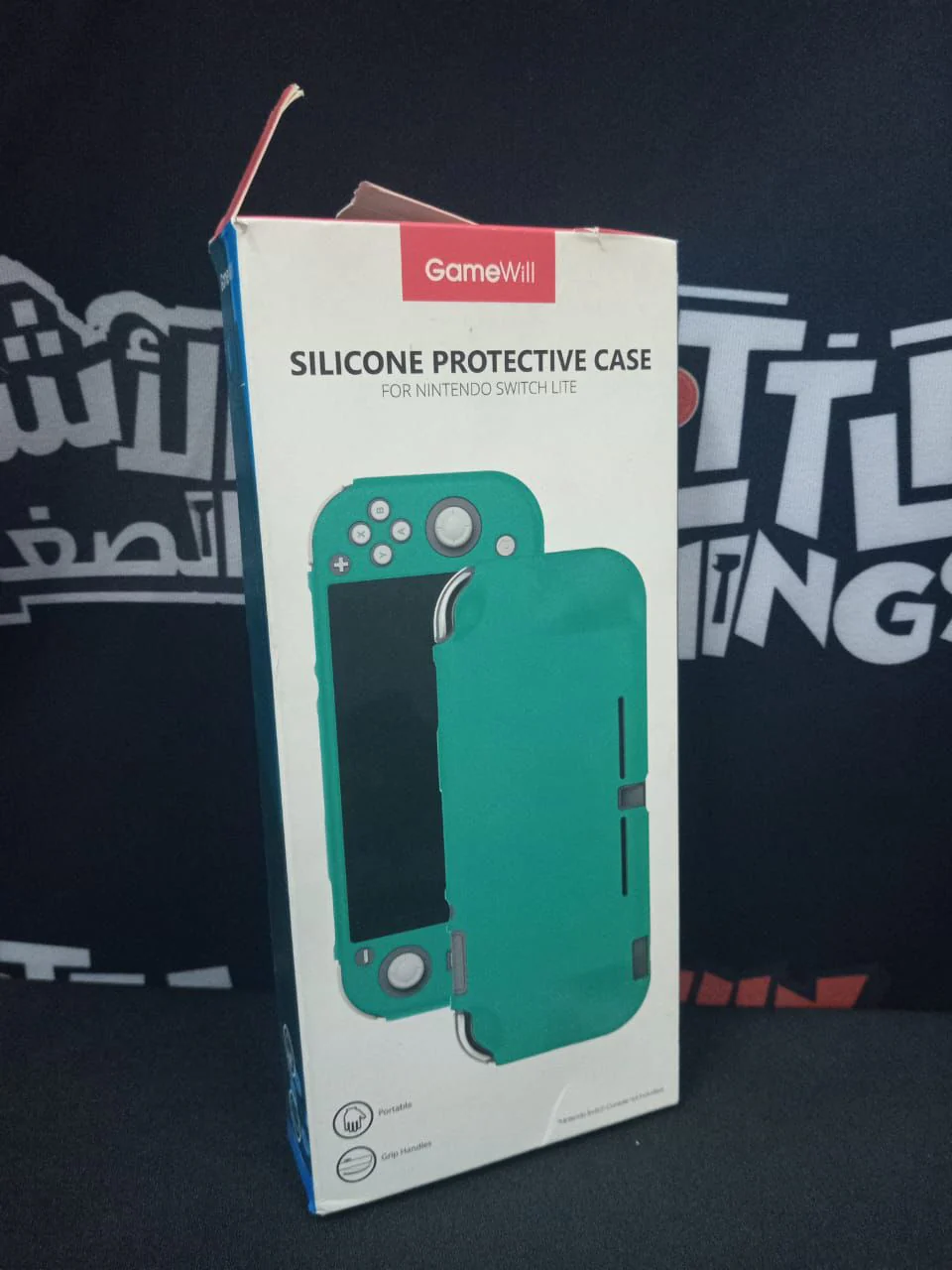 Switch Lite Protective Silicon Cover With Grip - Turquoise [Damaged Box] - Image 2