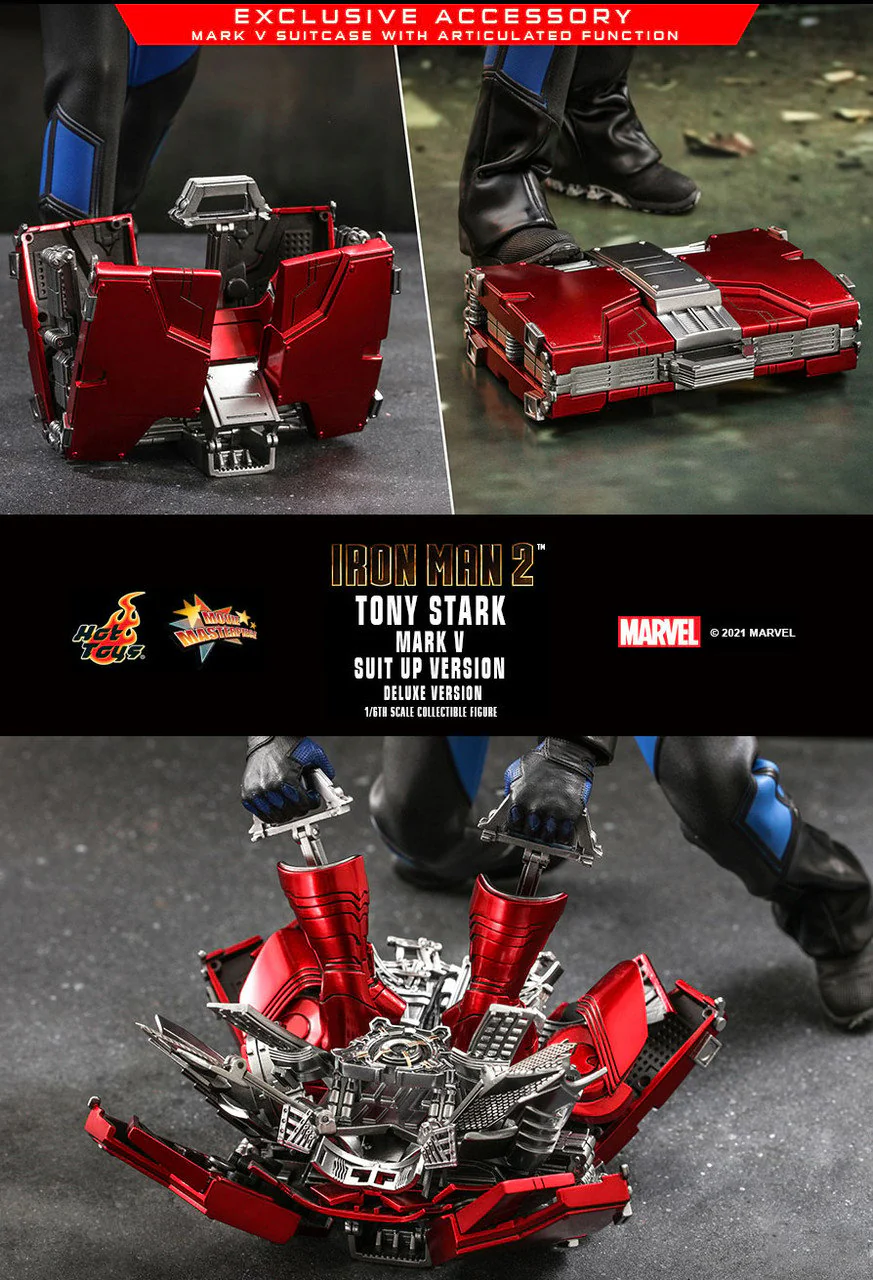 Marvel IRON MAN 2 Tony Stark (Mark V Suit Up) Deluxe 1:6 Action Figure By Iron Studios - Image 6