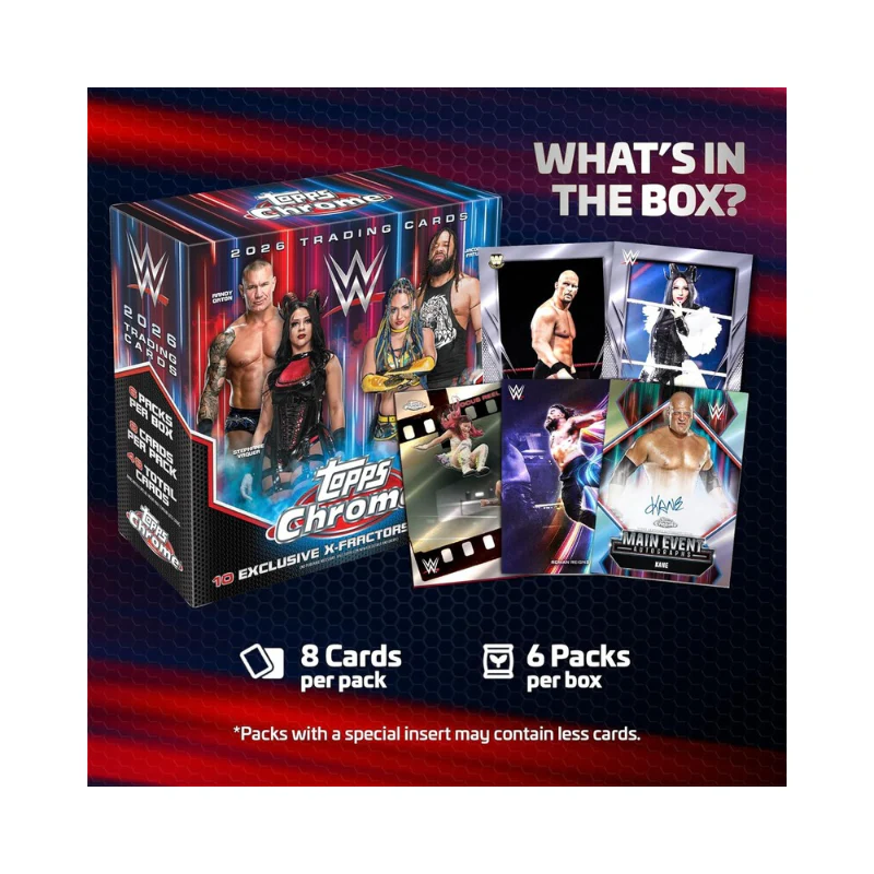 Topps Chrome WWE Mega Box 2026  (1 Single Pack) - Image 9